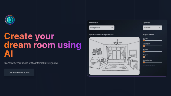 AI Room Designer Website Screenshot