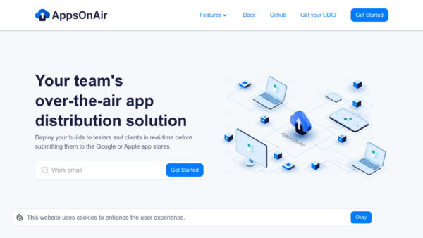 Apps On Air Website Screenshot