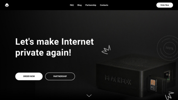 BlackBox Security Ecosystem Website Screenshot