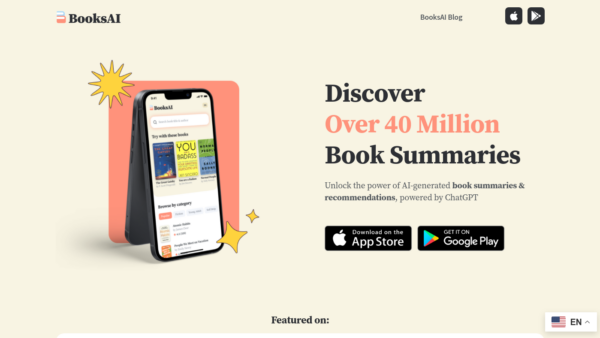 BooksAI Website Screenshot