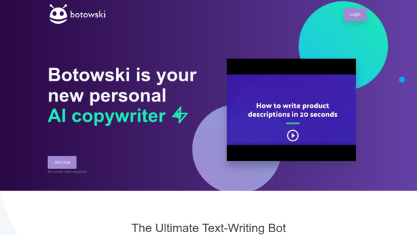 Botowski Website Screenshot