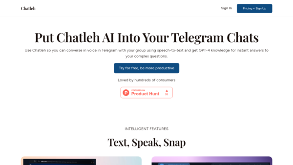 Chatleh Website Screenshot