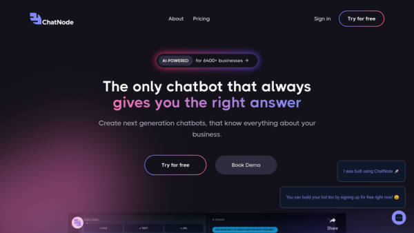 ChatNode Website Screenshot