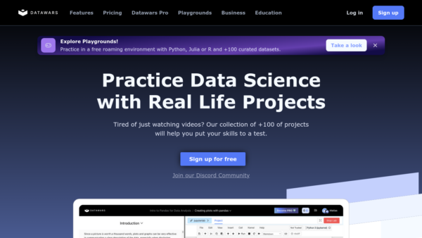 DataWars Website Screenshot