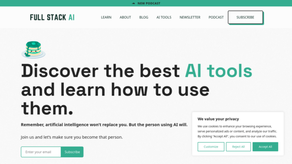 Full Stack AI Website Screenshot