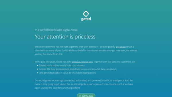 Gated Website Screenshot