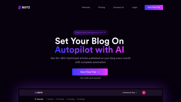 GetBotz Website Screenshot