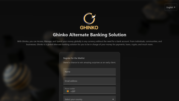 Ghinko Website Screenshot