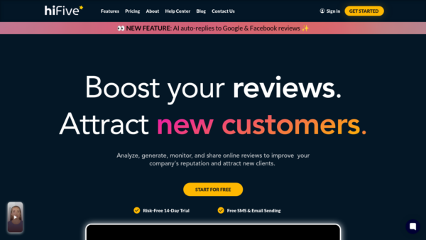 HiFive Website Screenshot