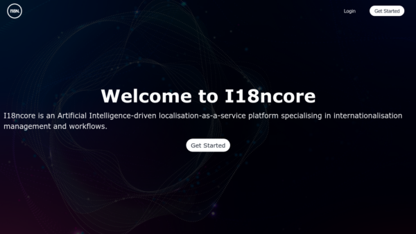 i18ncore Website Screenshot