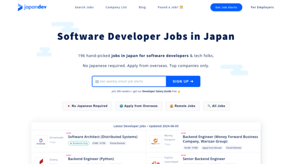 Japan Dev Website Screenshot