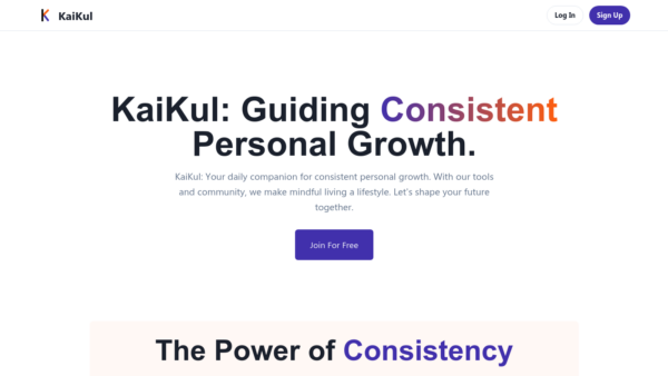 KaiKul Website Screenshot