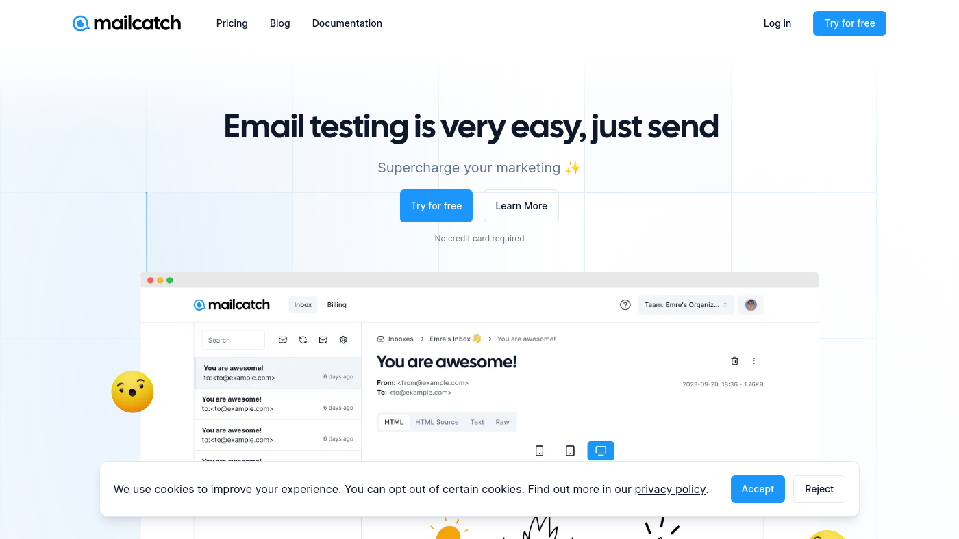Mailcatch App Screenshot