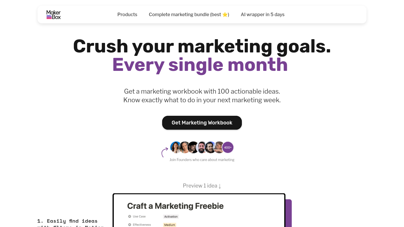 Makerbox Workbook Screenshot
