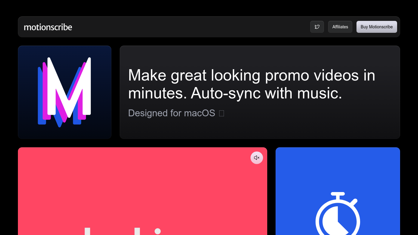 Motionscribe Screenshot