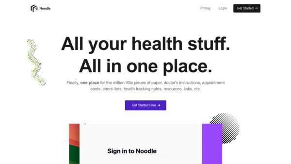 Noodle Website Screenshot
