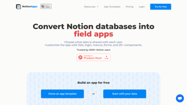 NotionApps Website Screenshot