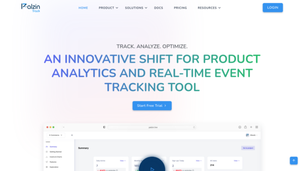 Palzin Track Website Screenshot