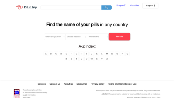 Pillintrip Website Screenshot