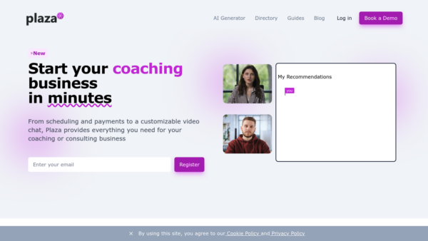 Plaza Website Screenshot
