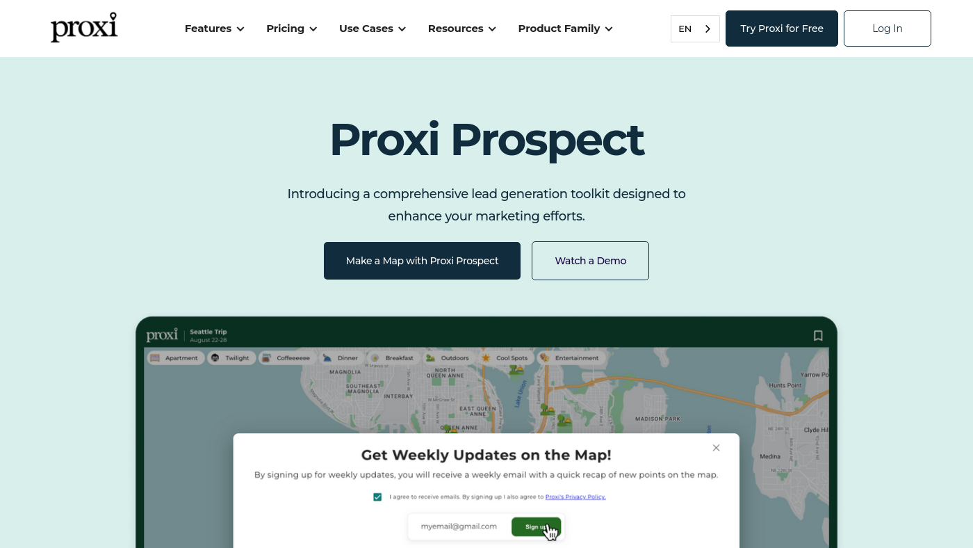 Proxi Prospect Screenshot