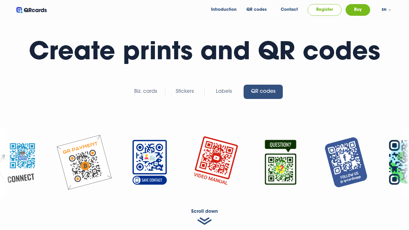 Qrcards Screenshot