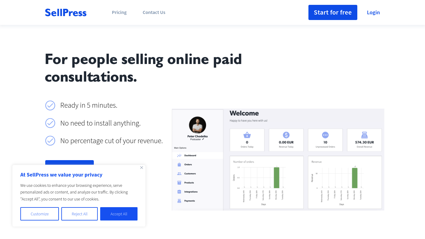 Sellpress Screenshot