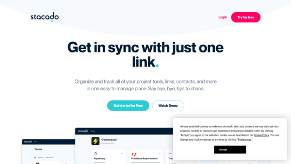 Stacado Website Screenshot