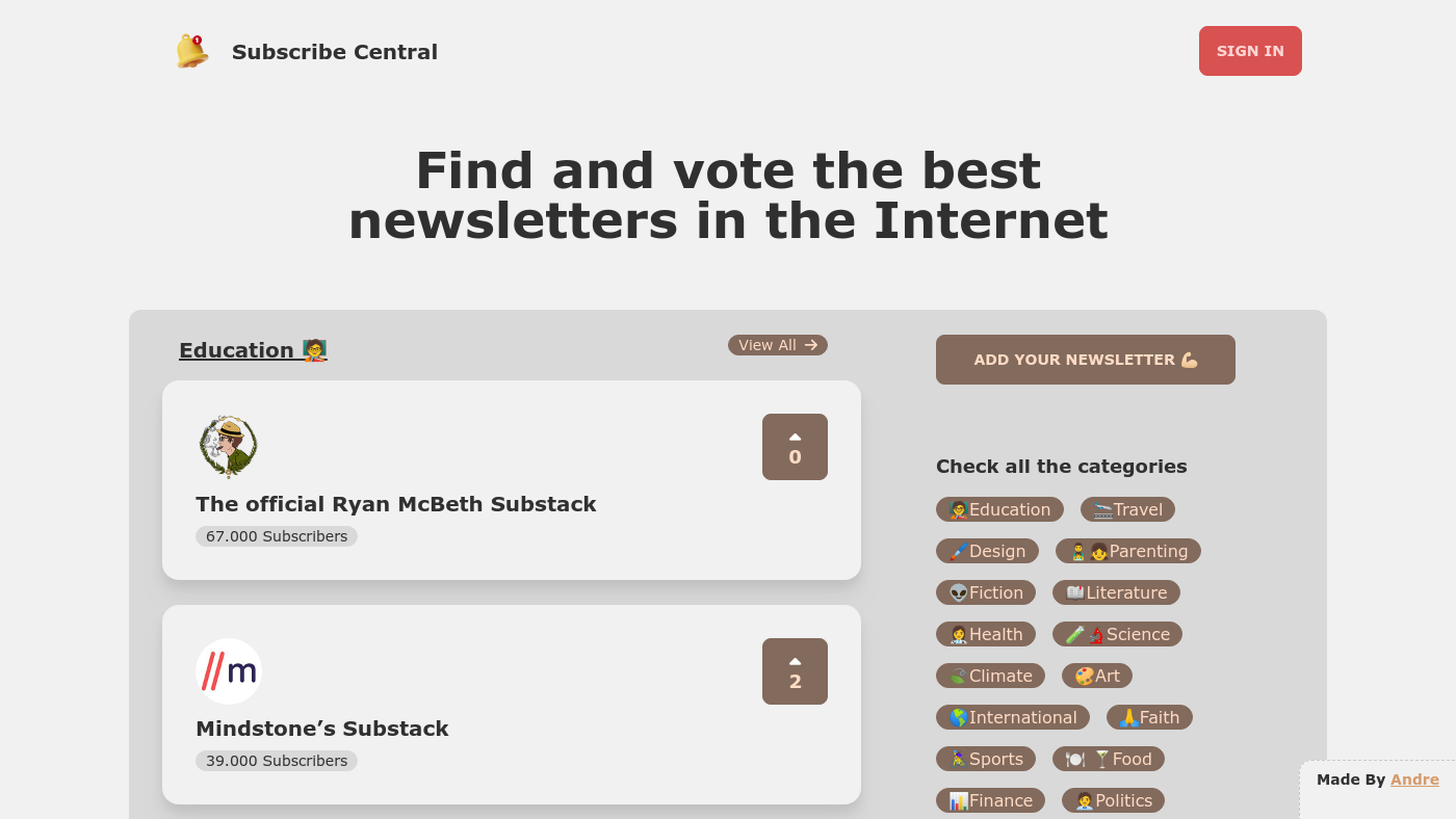 Subscribecentral Screenshot