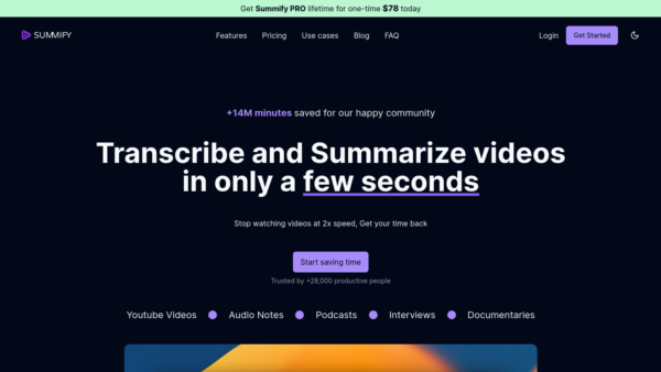 Summify Website Screenshot