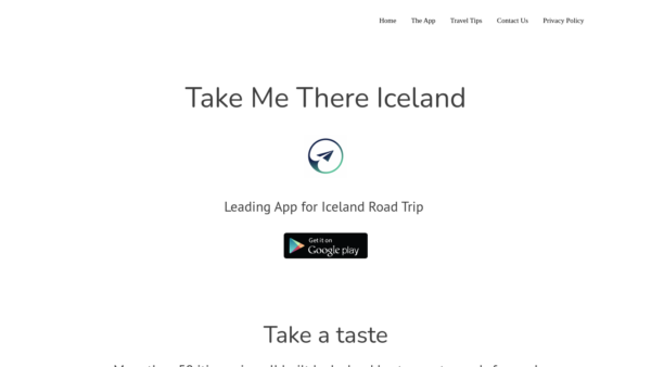 Take Me There Iceland Website Screenshot