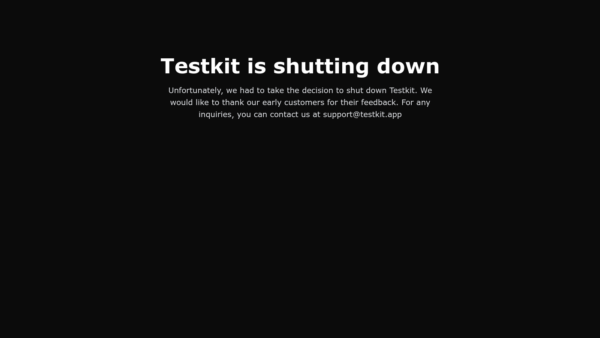 Testkit Website Screenshot