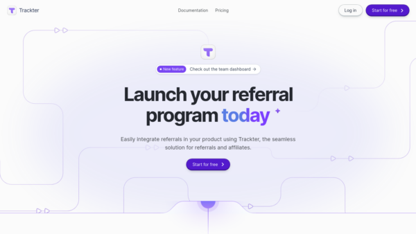 Trackter Website Screenshot