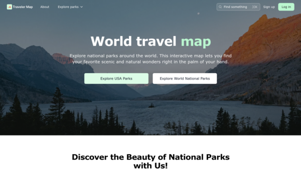 Traveler Map Website Screenshot