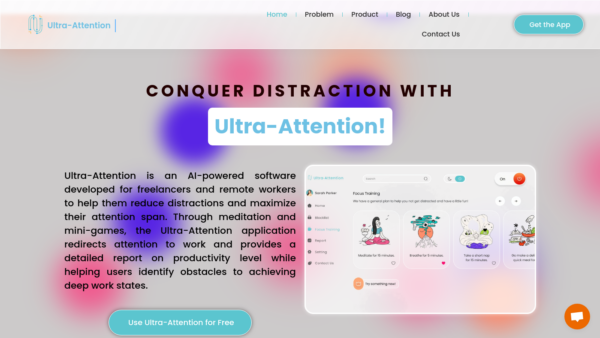 Ultra Attention Website Screenshot