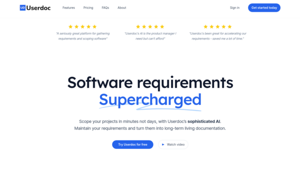 Userdoc Website Screenshot