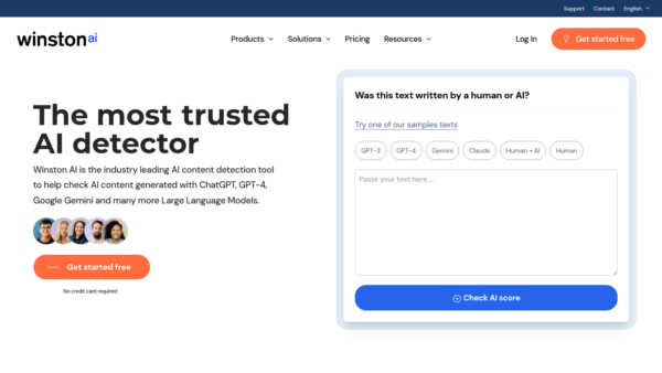 Winston AI Website Screenshot