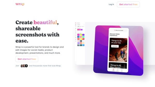 Wrap Website Screenshot