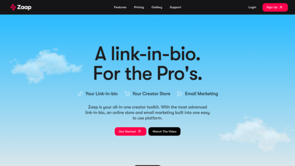 Zaap Website Screenshot