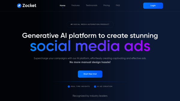 Zocket Website Screenshot